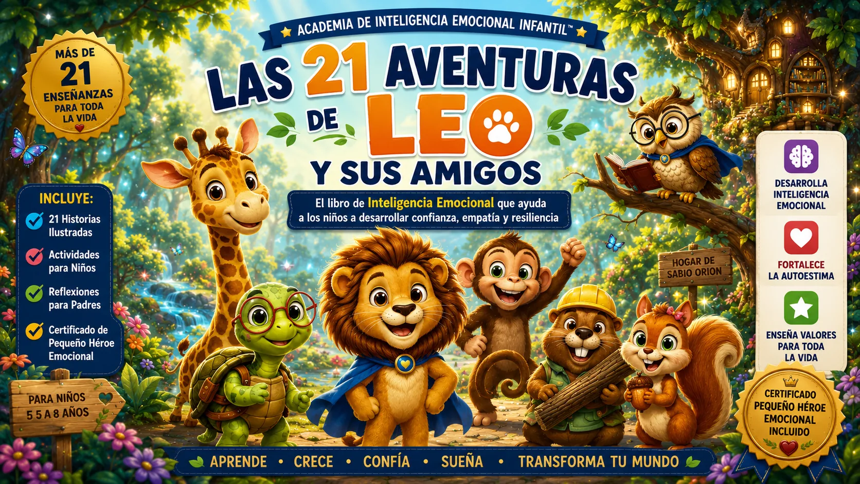 Las 21 Aventuras de Leo y Sus Amigos - PDF Imprimible